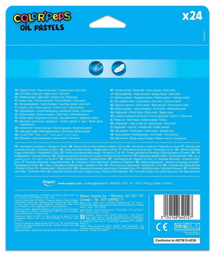 Color'Peps Oil Pastels x24 - Vibrant Colors That Leap Off Page