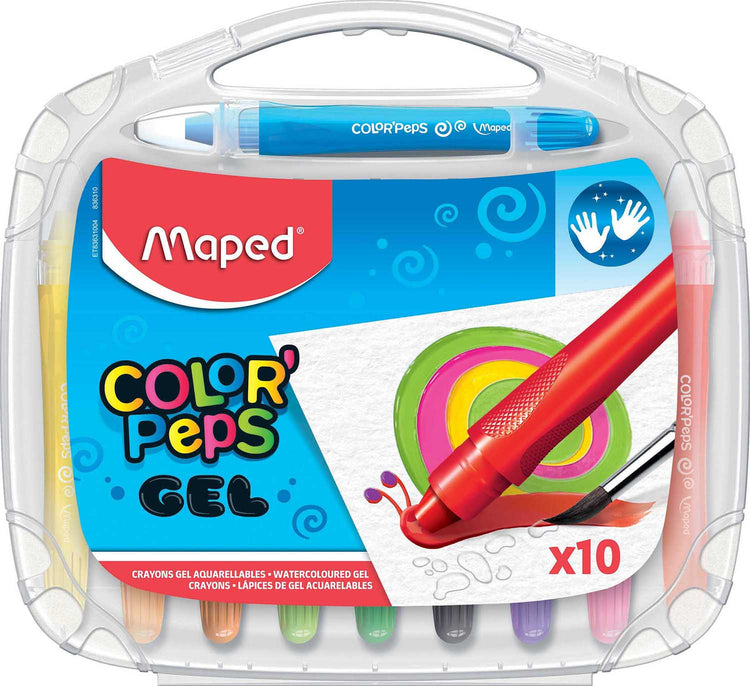 Color'Peps Gel Crayons x10 - Retractable Watercolor Creativity