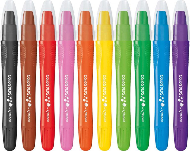 Color'Peps Gel Crayons x10 - Retractable Watercolor Creativity