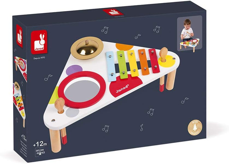 Janod Confetti Music Table - 3 Instruments for First Songs