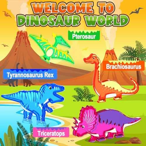 Coodoo Magnetic Tiles Lava Dinosaur World Set