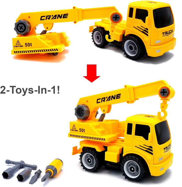Construct A Truck Crane - Take-Apart Build & Drive Toy