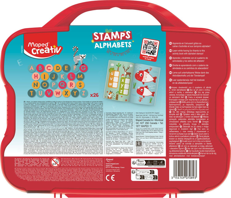 Maped Creativ Alphabet Stamps Kit - 26 Easy-Grip Stamps
