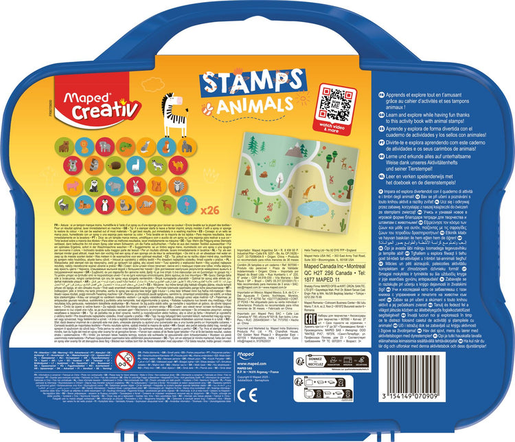 Maped Creativ Animals Stamps Kit - Reusable Learning Case