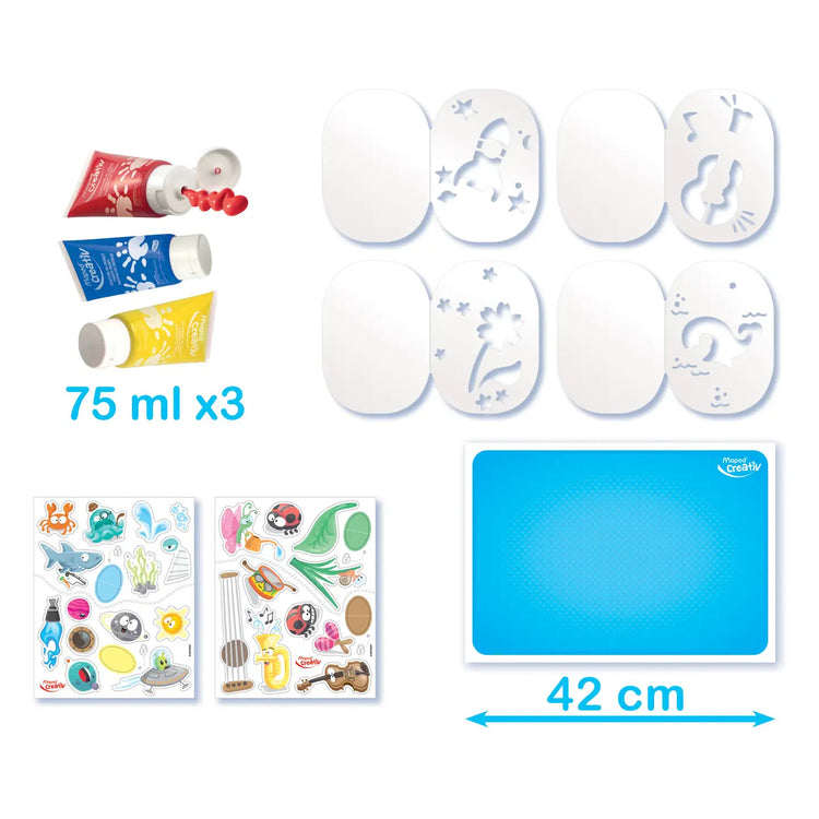 Maped Creativ First Finger Paint Kit - 10 Piece Carry Case