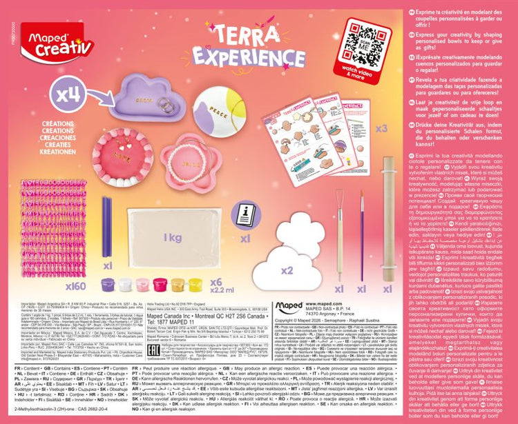 Maped Creativ Terra Clay Tray Kit - 160 Alphabet Stamps