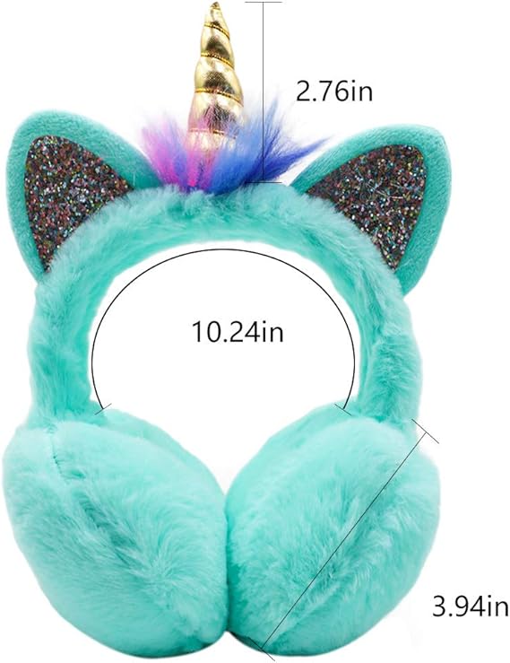 Cute Rainbow Unicorn Earmuffs