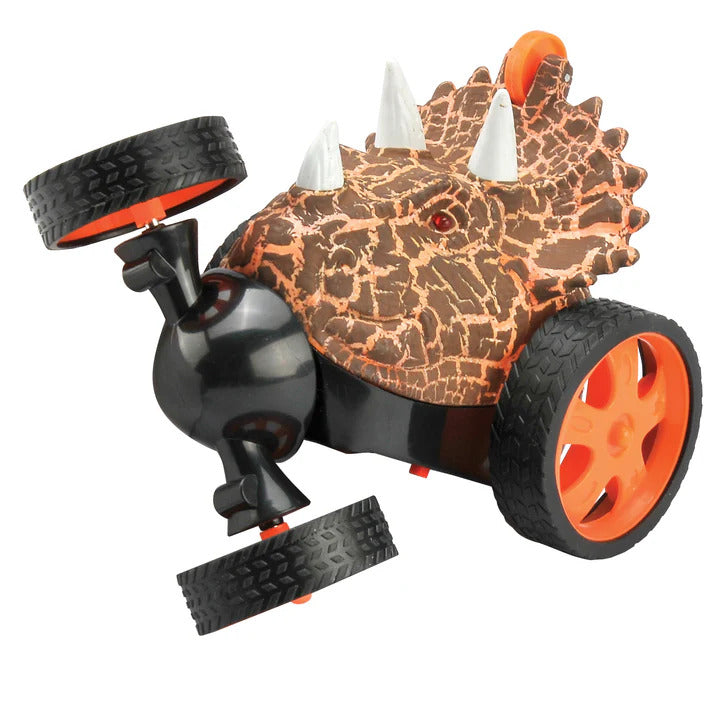 Dino Cars - LED Dinosaur RC Stunt Car with 360° Rolling Action