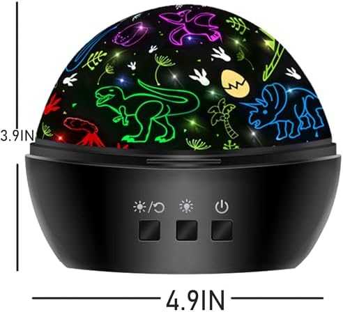 Dinosaur Night Light & Projection Lamp (2-in-1)