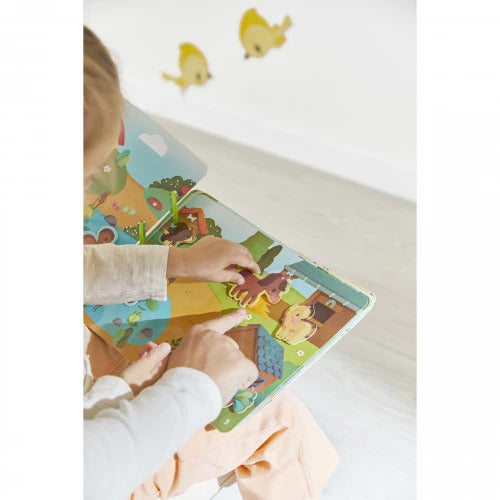 Janod Farm Busy Activity Book - 20 Pages of Fun Activities