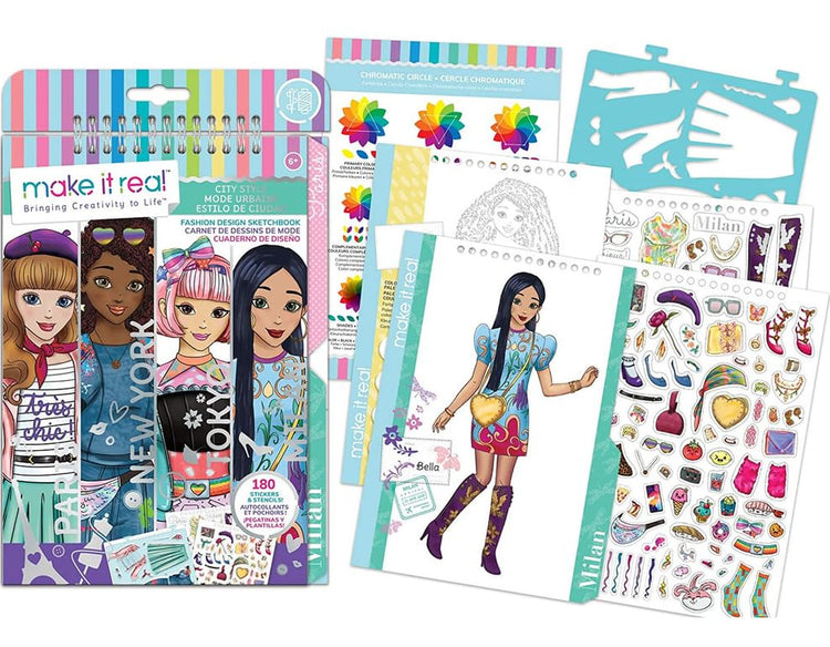 Fashion Design Sketchbook - 180 Stickers & Stencils