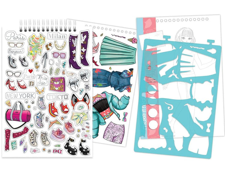 Fashion Design Sketchbook - 180 Stickers & Stencils