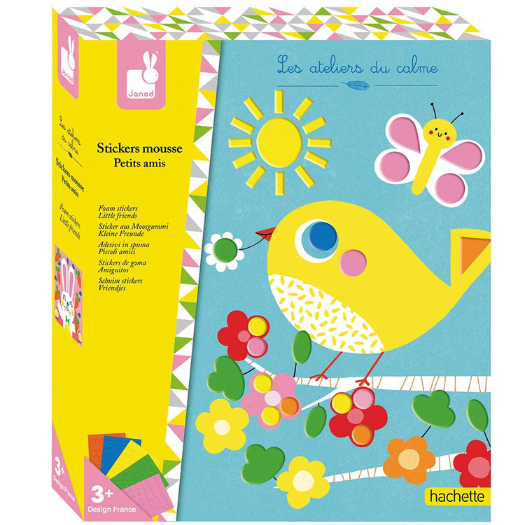 Janod Foam Stickers Little Friends - 5 Boards, 200 Pieces