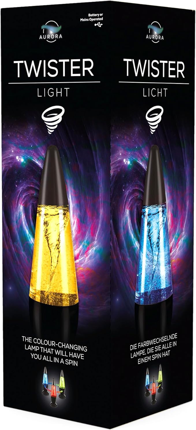 Funtime Gifts Twister Water Tornado LED Colour-Changing Lamp