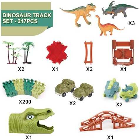 GIAT Dinosaur Race Track Playset with Lights & Sounds