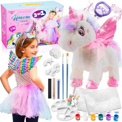 Greenbo Unicorn Dress-Up & Craft Gift Set