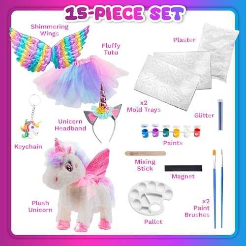 Greenbo Unicorn Dress-Up & Craft Gift Set