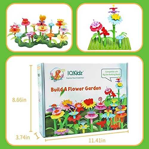 IQKidz Flower Garden STEM Building Set (153 pcs)