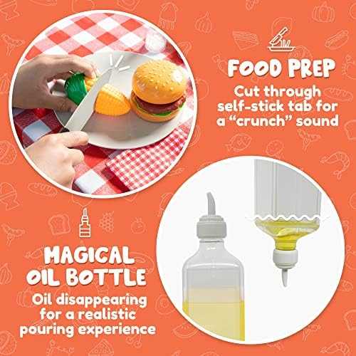 JOYIN Kids BBQ Grill Playset with Lights & Sounds (34 pcs)