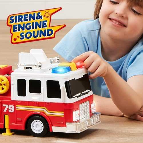 JOYIN Extra Large Fire Truck with Ladder & Sprinkler