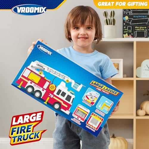 JOYIN Extra Large Fire Truck with Ladder & Sprinkler