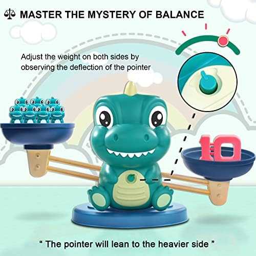 Kaodezhu Dinosaur Math Balance Montessori Toy