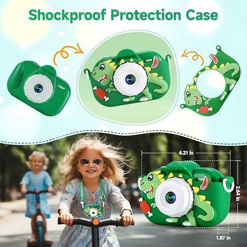 Kids Digital Camera with Dual Lens & 32GB SD Card