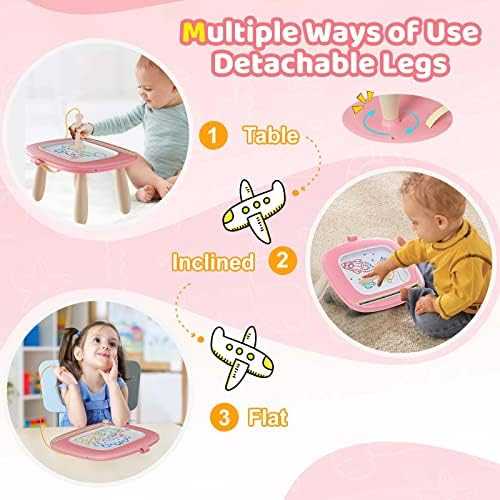 Kikidex Magnetic Drawing Doodle Board (Soft Pink)