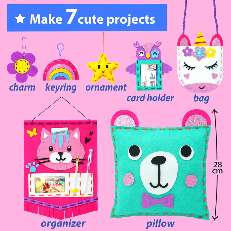 KRAFUN My First Sewing Kit for Beginner Kids Arts & Crafts
