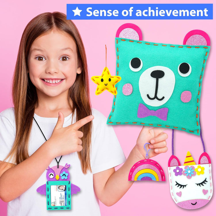 KRAFUN My First Sewing Kit for Beginner Kids Arts & Crafts