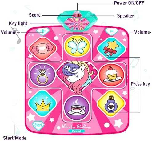 Kusntin Unicorn LED Dance Mat with Music