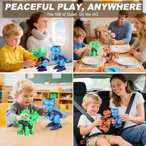 Laradola Take-Apart Dinosaur STEM Toy with Electric Drill