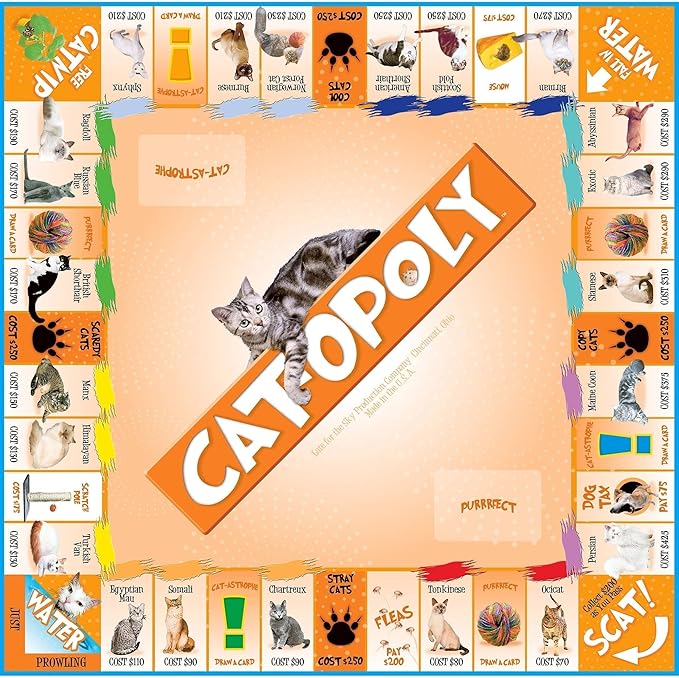 Late for the Sky CAT-opoly Board Game