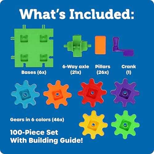 Learning Resources Gears! Gears! Gears! Deluxe Building Set (100 pcs)