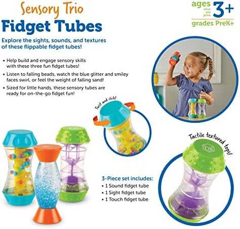 Learning Resources Sensory Trio Fidget Tubes