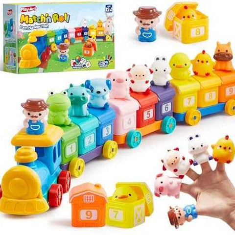 Montessori Farm Train Counting & Sorting Learning Set