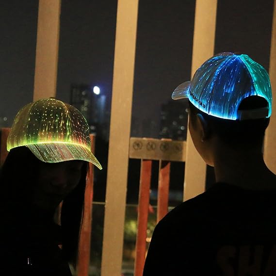 LED Cap Fiber Optic Hat EDM Baseball Caps Light Up