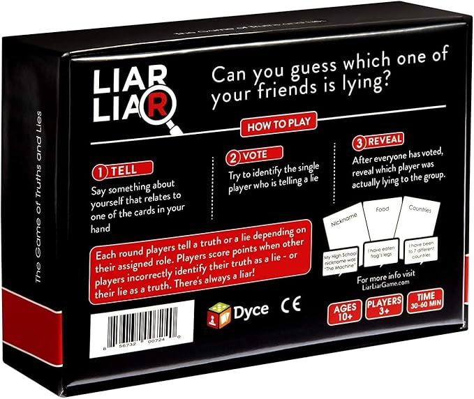 LIAR LIAR Party Game - The Family Card Game of Truths and Lies