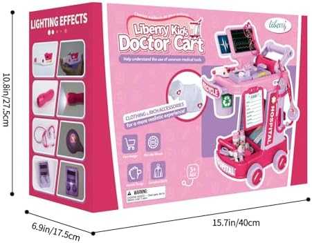 Liberry Doctor Playset with Cart, Costume & Stethoscope