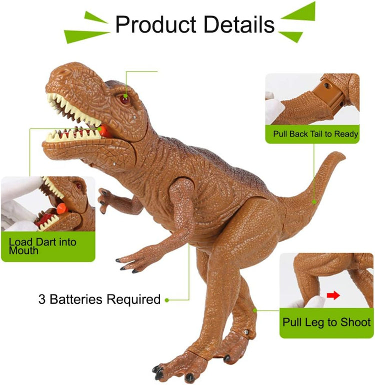 Liberty Imports Dino Planet Dinosaur Foam Dart Gun T-Rex Toy