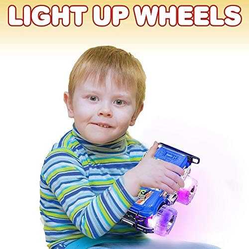 Light-Up Monster Truck Push-and-Go Cars (2-Pack)