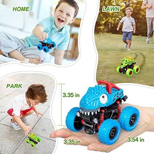 LODBY Push-and-Go Dinosaur Monster Truck
