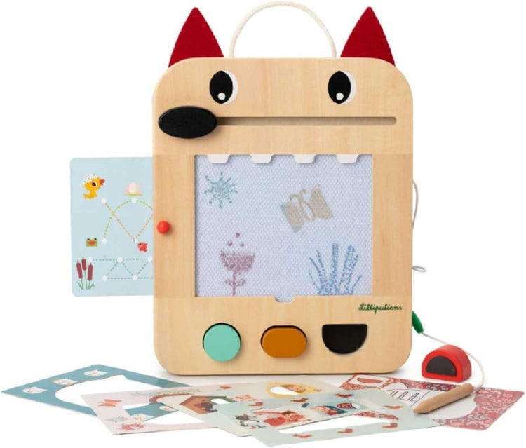 LILLIPUTIENS Louis Magic Slate - 6 Cards and Wooden Pencil
