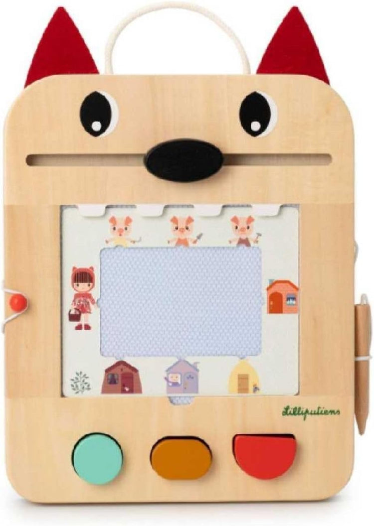 LILLIPUTIENS Louis Magic Slate - 6 Cards and Wooden Pencil