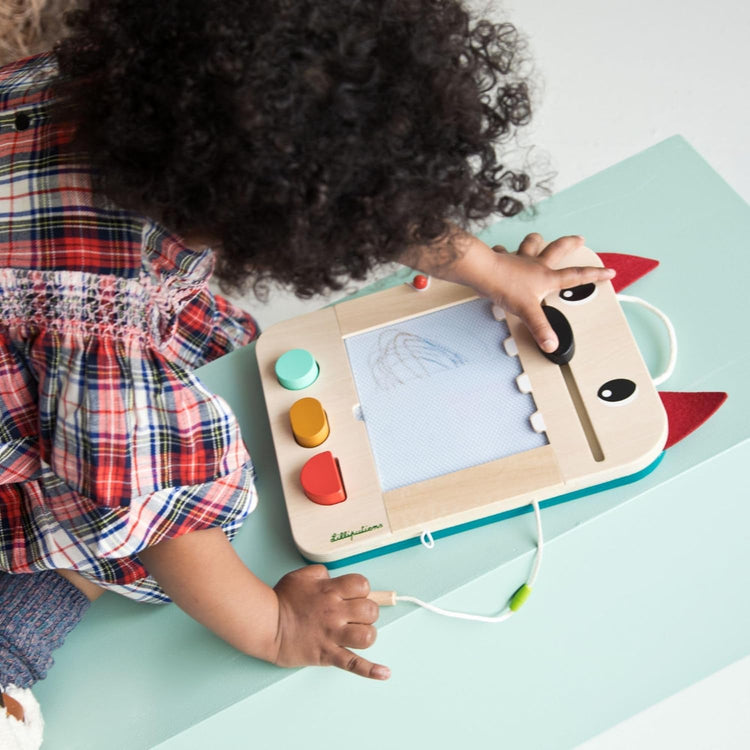 LILLIPUTIENS Louis Magic Slate - 6 Cards and Wooden Pencil