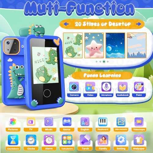 Luyiilo Kids Smart Phone Toy with Touchscreen & Dual Camera