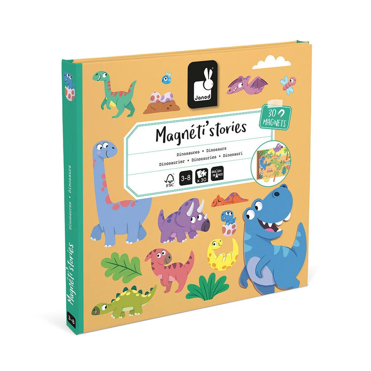 Janod Magneti'Stories Dinosaurs - Magnetic Story Set, 30 Magnets