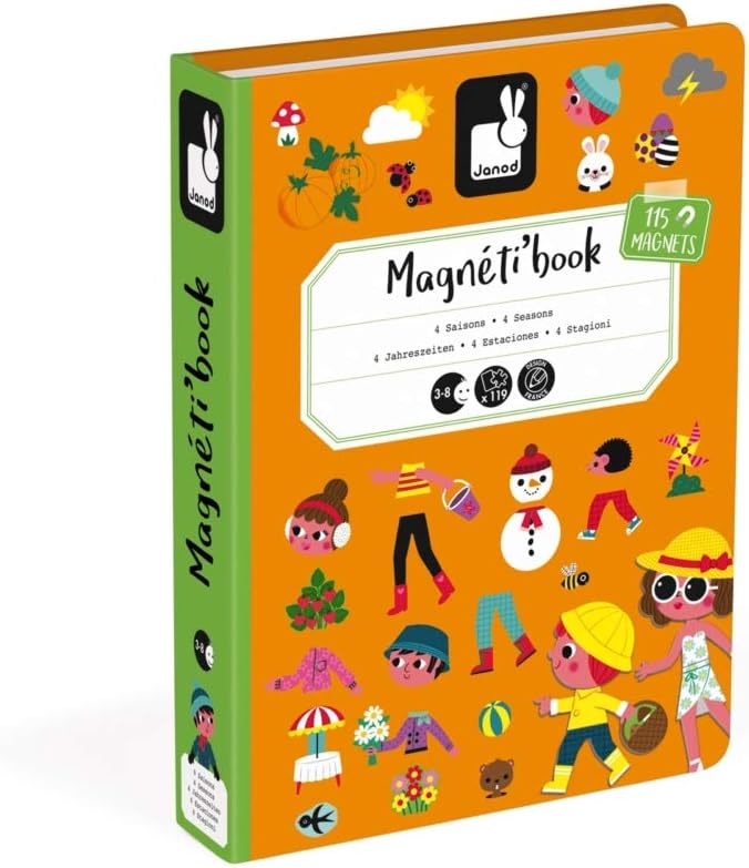 Janod 4 Seasons Magneti'Book - 115 Magnets for Season Play