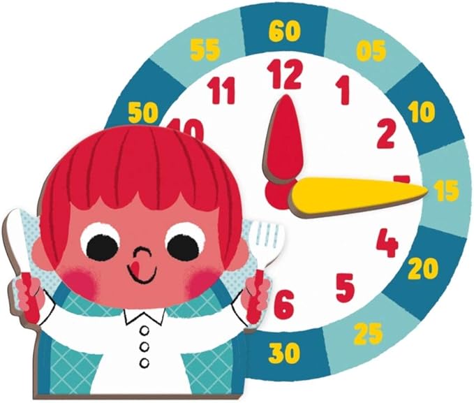 Janod Magneti'Book Tell Time - 75 Magnets & 8 Double-Sided Cards