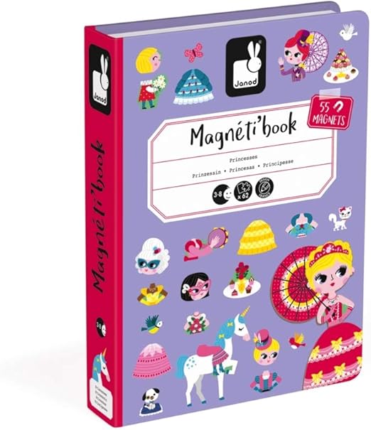 Janod Princesses Magneti'Book - 55 Magnets and 7 Cards Set